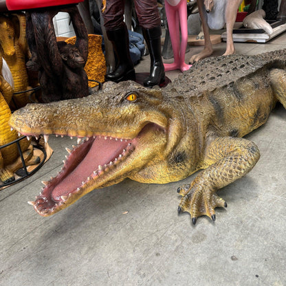 Large Crocodile Mouth Open Statue