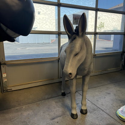 Light Gray Donkey Statue