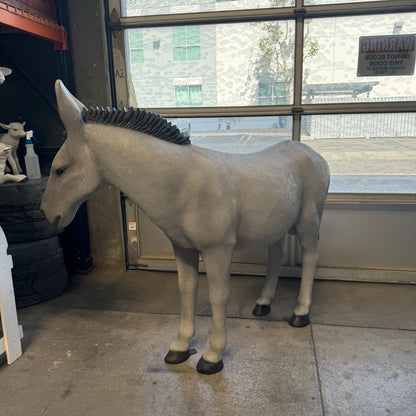 Light Gray Donkey Statue