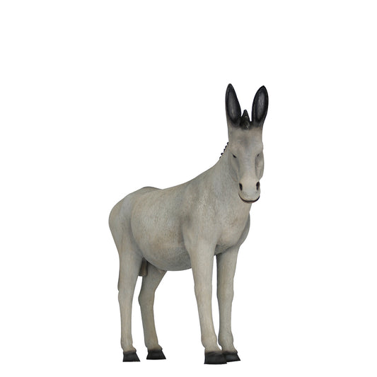 Light Gray Donkey Statue
