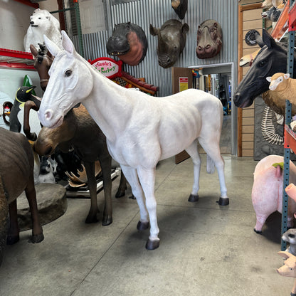 Standing White Horse Statue