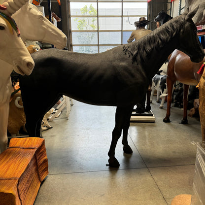 Standing Black Horse Statue