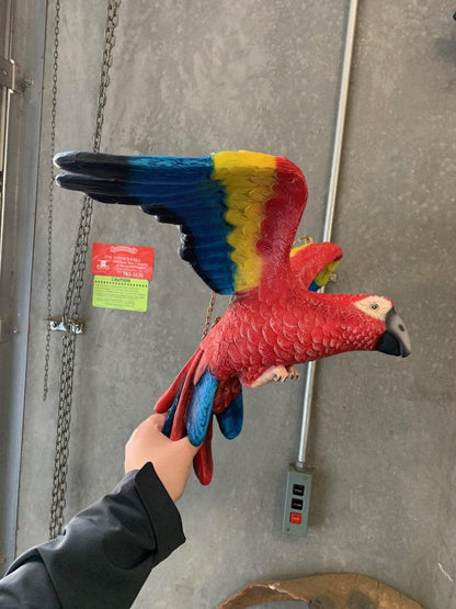 Rainbow Flying Parrot Statue