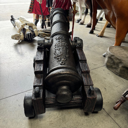 Cannon With Base Life Size Statue