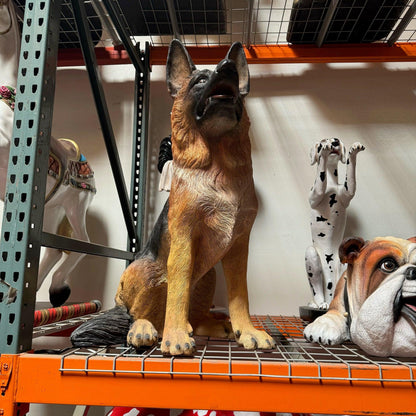 German Shepherd Sitting Dog Statue - LM Treasures Prop Rentals 
