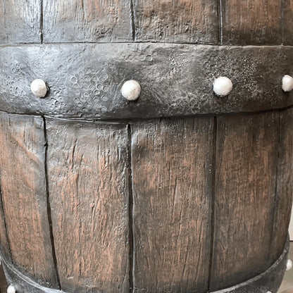 Large Rustic Barrel Life Size Statue