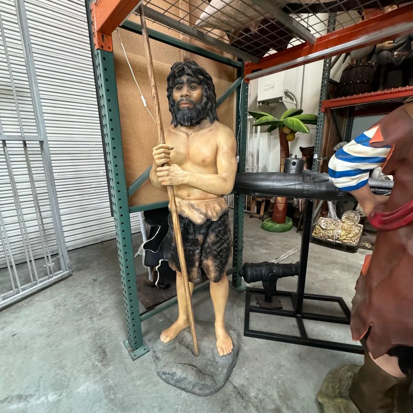 Young Cave Man Life Size Statue