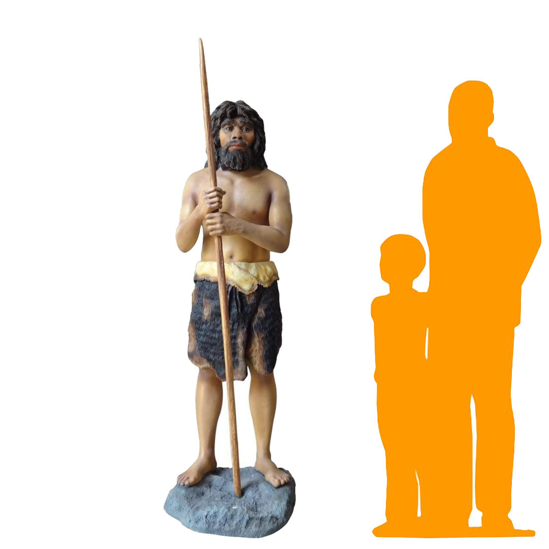 Young Cave Man Life Size Statue