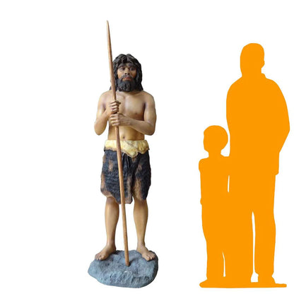 Young Cave Man Life Size Statue