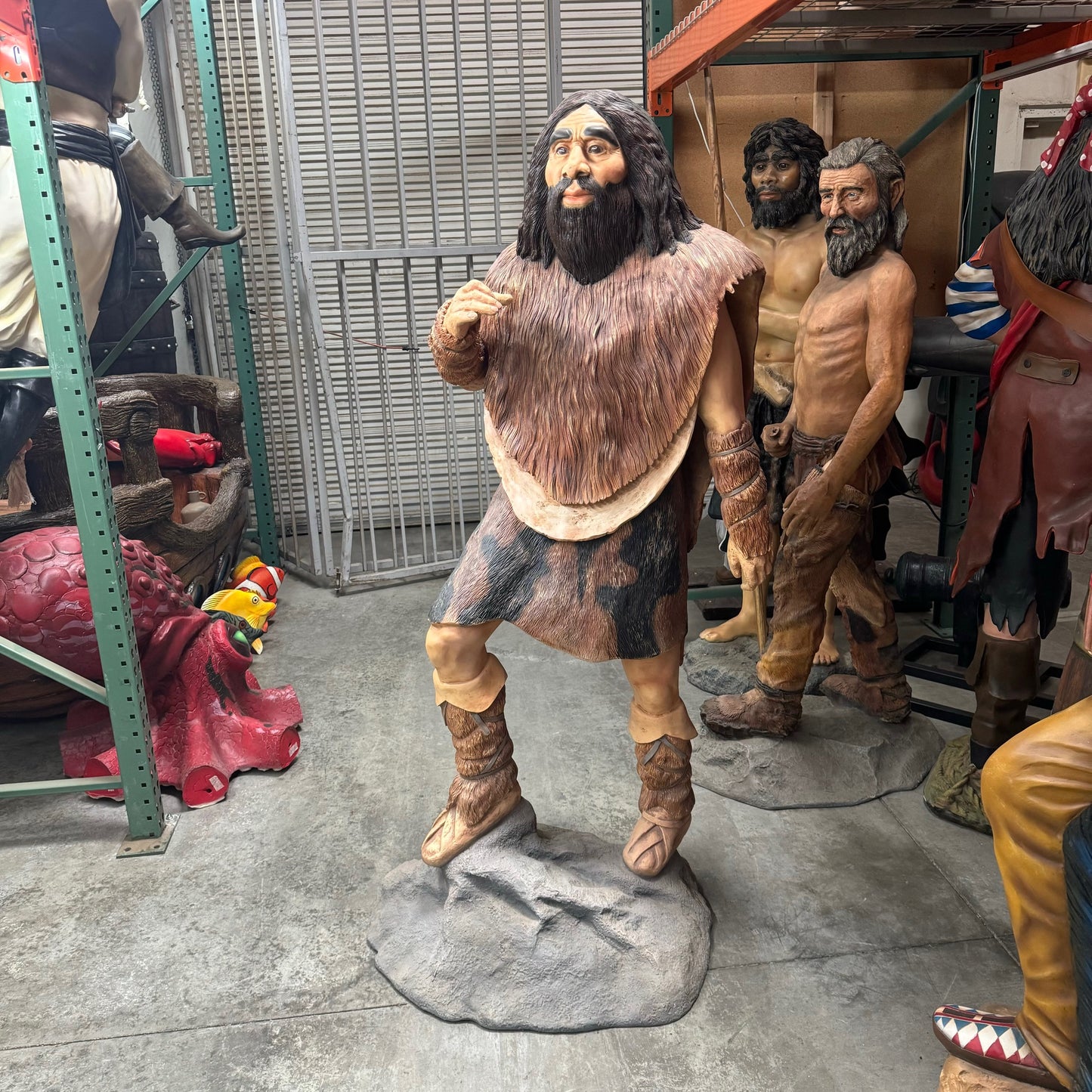 Cave Man Life Size Statue