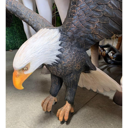 Flying Bald Eagle Statue - LM Treasures Prop Rentals 