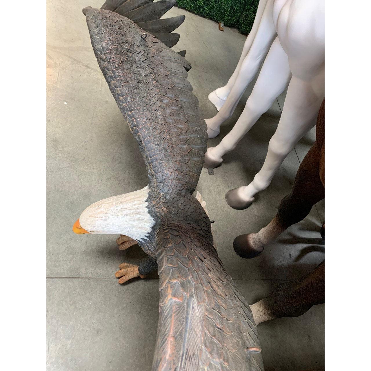 Flying Bald Eagle Statue - LM Treasures Prop Rentals 