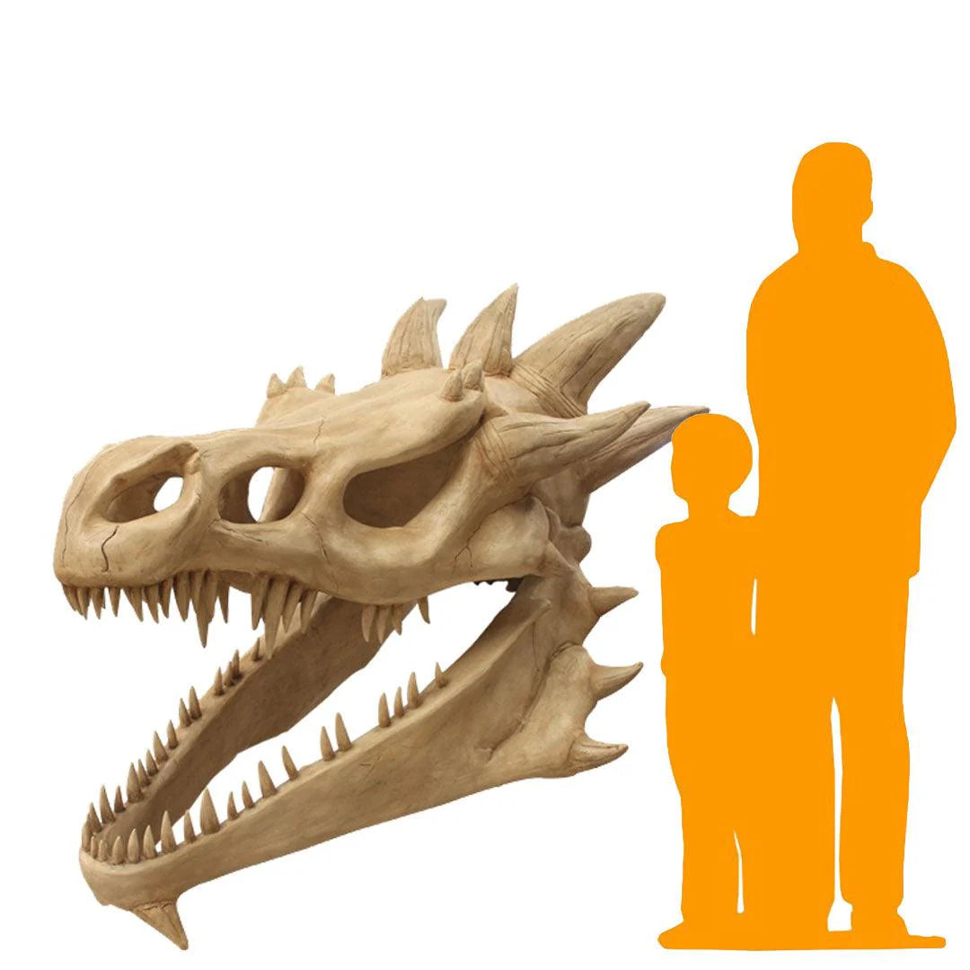 Giant Dragon Skull Statue