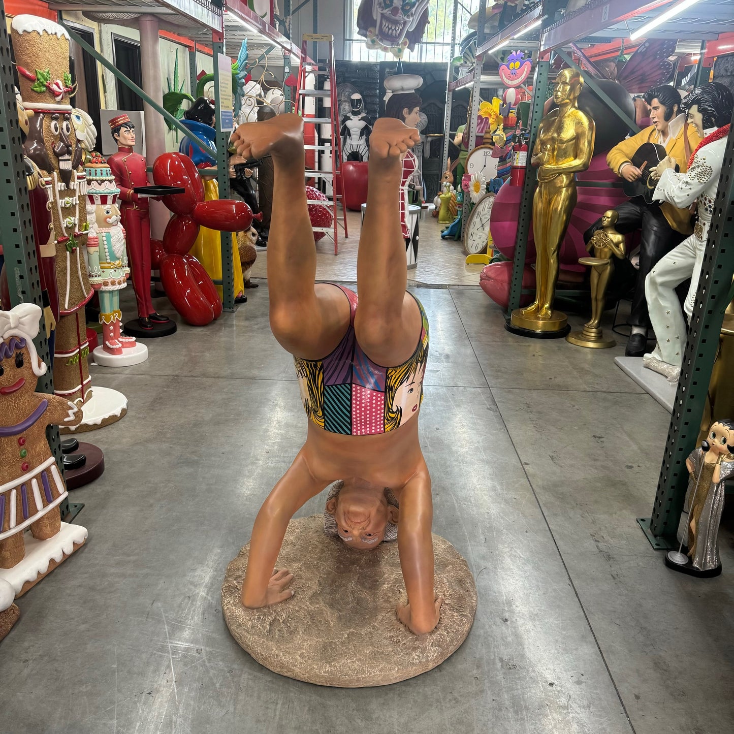 Gurion Doing Hand Stand Statue