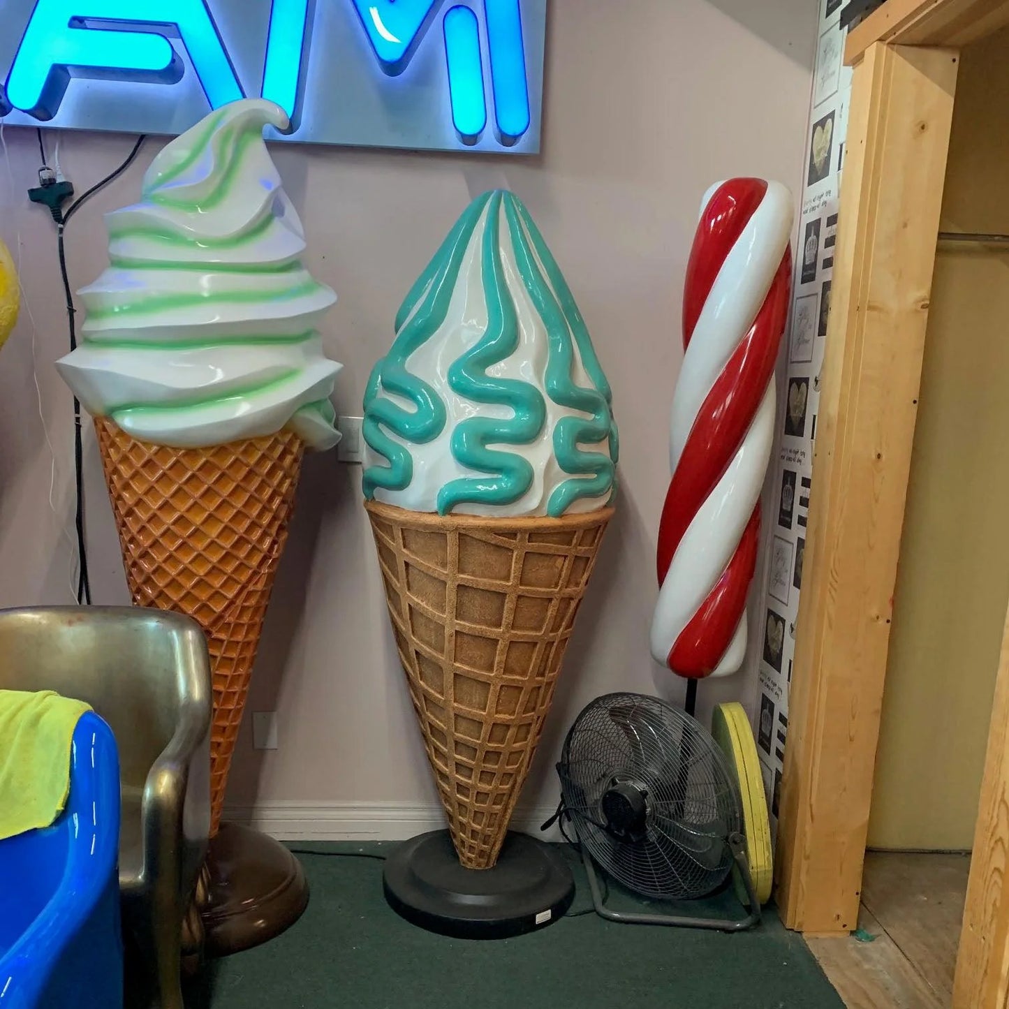 Mint Green Ice Cream Statue