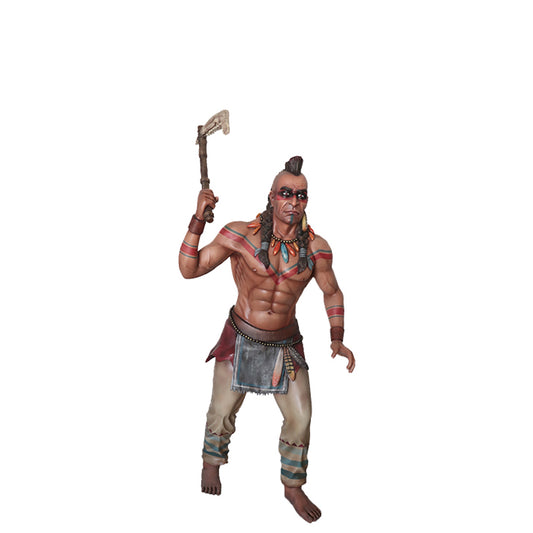 Tahoma Indian With Axe Life Size Statue