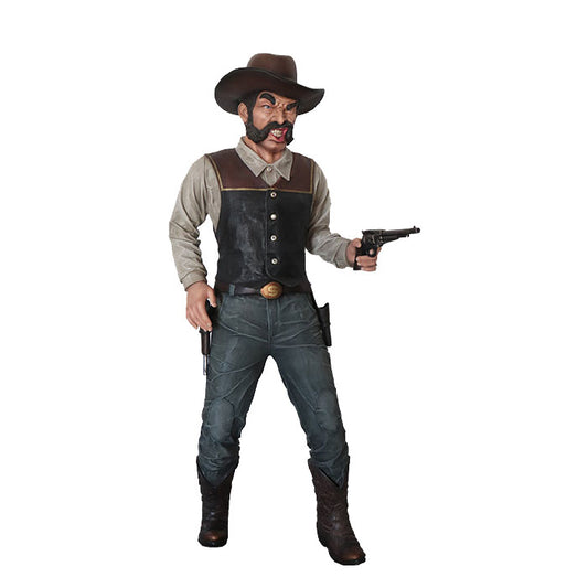 Angry Cowboy Billy Life Size Statue