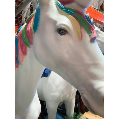 Rainbow Unicorn Life Size Statue