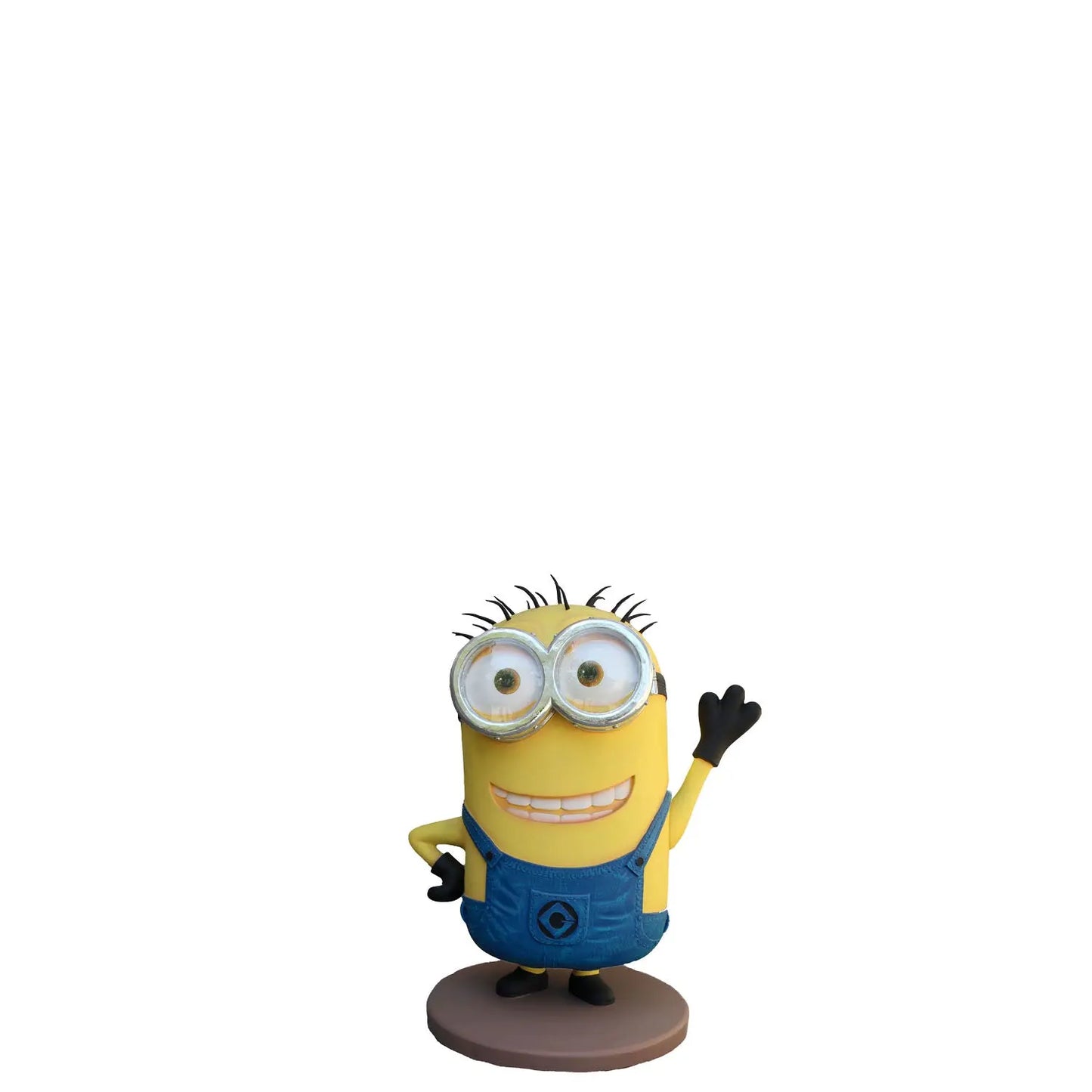 Cartoon Yellow Puppet Waving Minion Statue CC032-RF-A