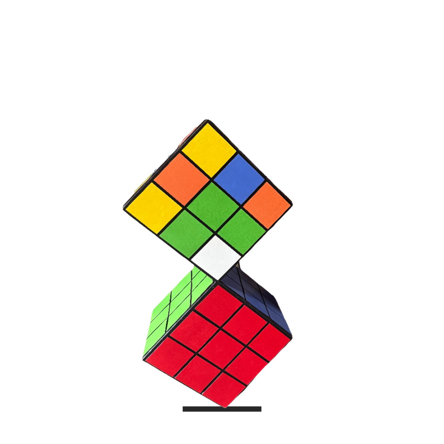 Stacked Giant Rubik Cube Statue