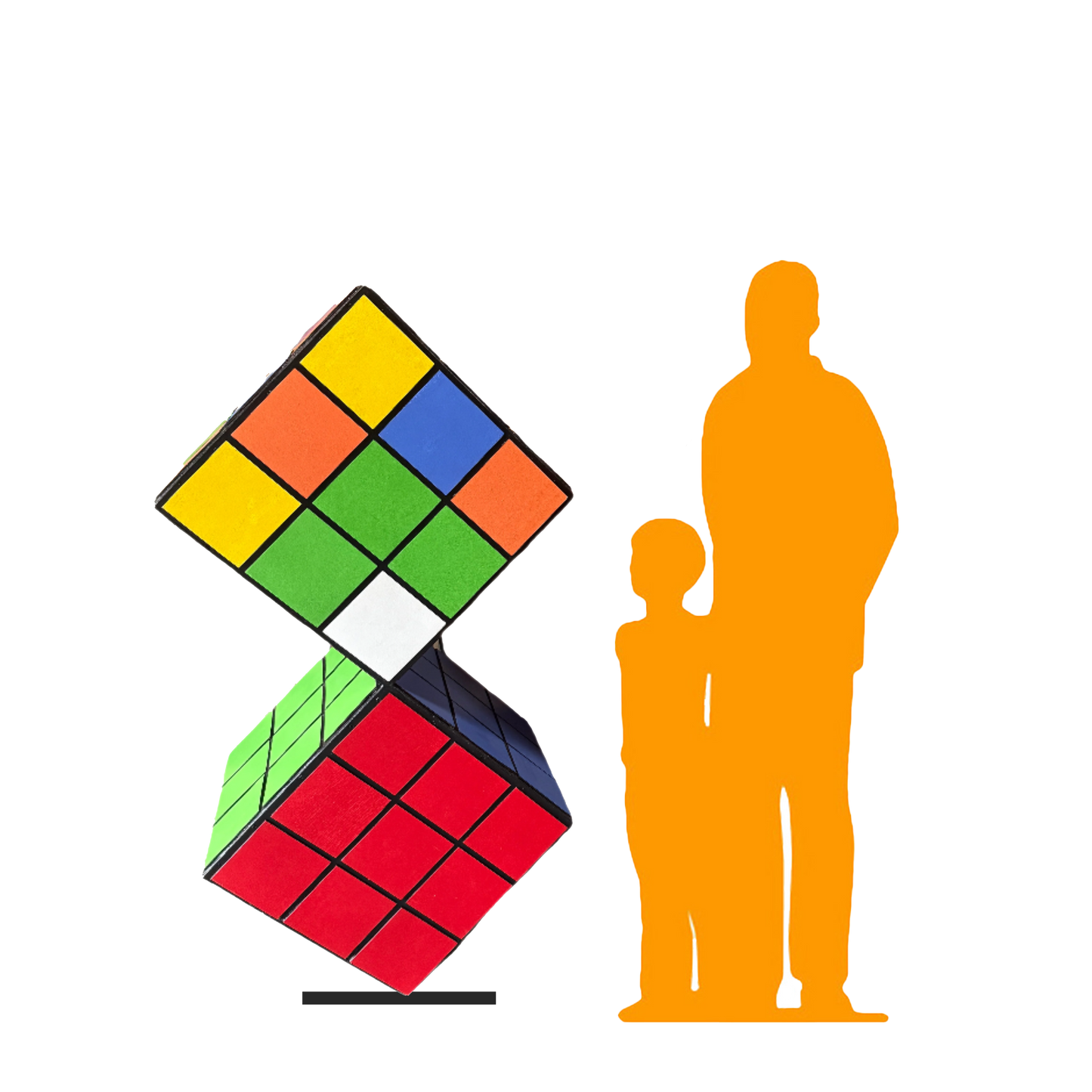 Stacked Giant Rubik Cube Statue