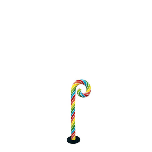 Small Swirl Rainbow Candy Cane Statue - LM Treasures Prop Rentals 