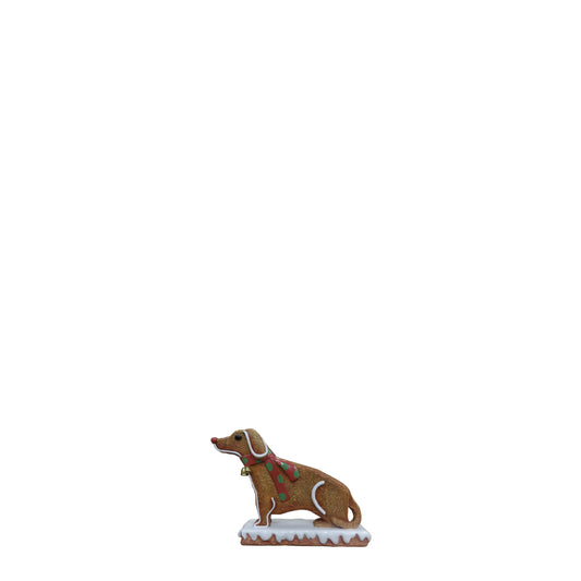 Small Gingerbread Dog Statue - LM Treasures Prop Rentals 