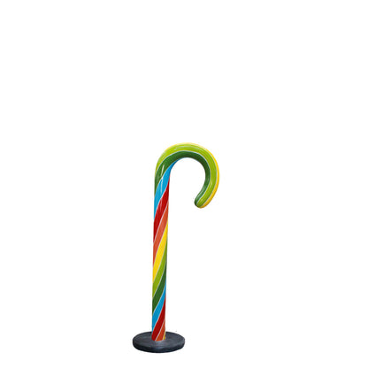 Small Traditional Rainbow Candy Cane Statue - LM Treasures Prop Rentals 