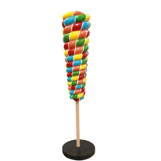 Large Rainbow Twister Lollipop Statue - LM Treasures Prop Rentals 