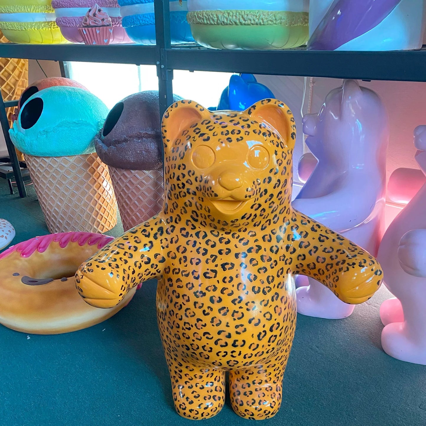 Large Cheetah Gummy Bear Statue