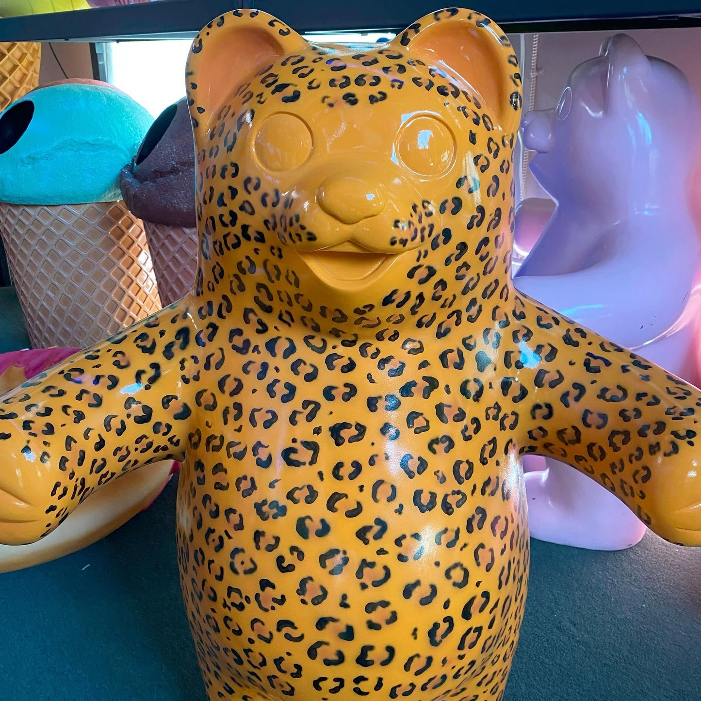 Large Cheetah Gummy Bear Statue