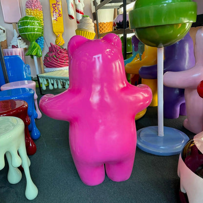 Large Pink Gummy Bear Statue