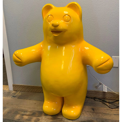 Large Yellow Gummy Bear Statue