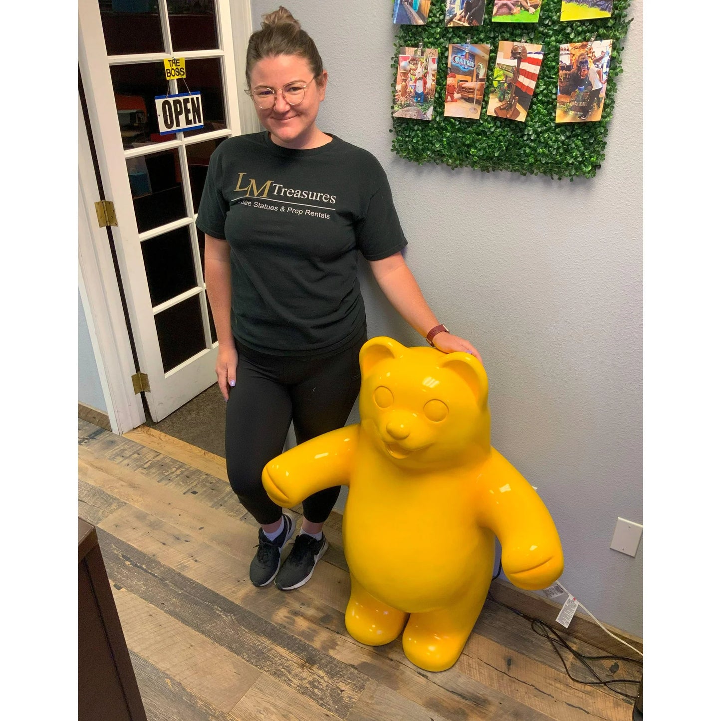 Large Yellow Gummy Bear Statue