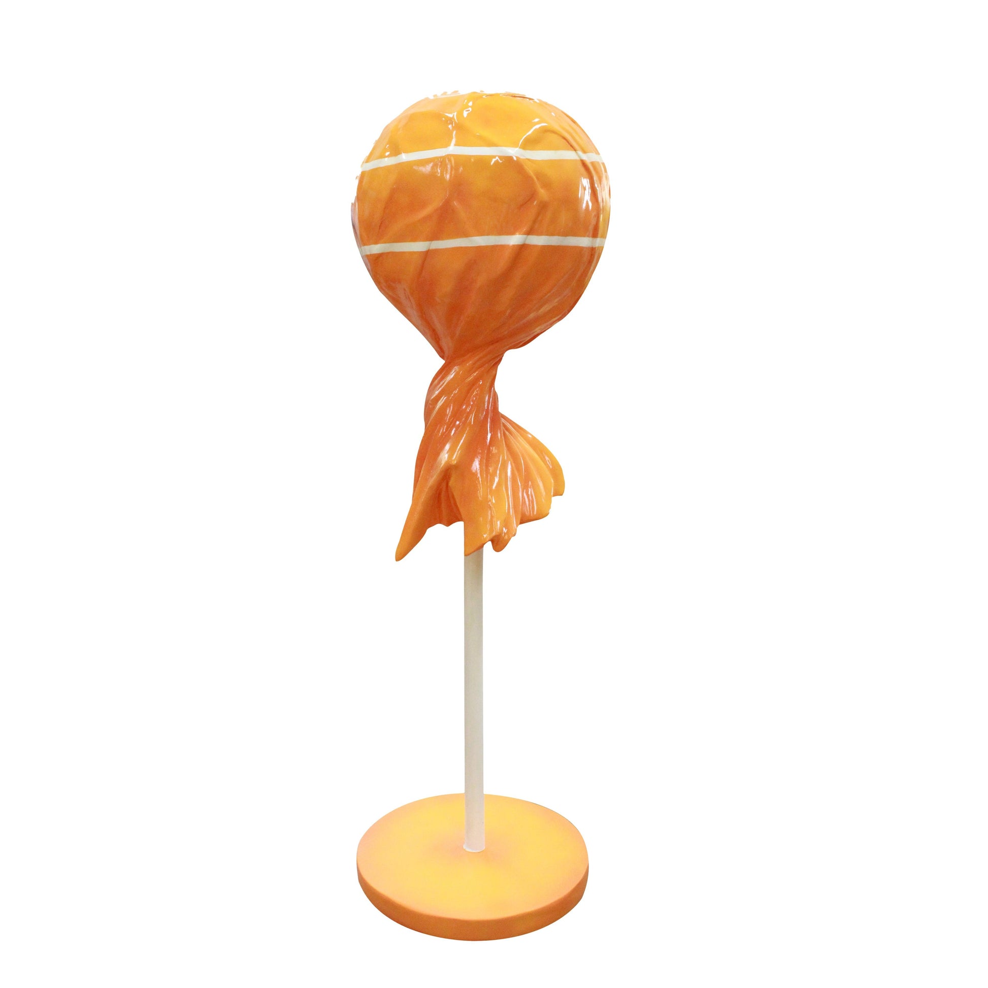 Large Orange Lollipop Statue - LM Treasures Prop Rentals 