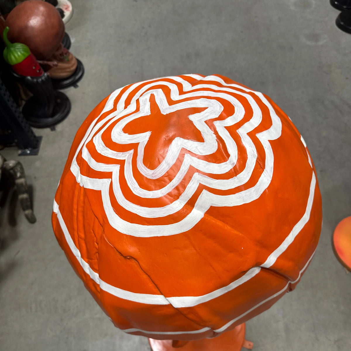 Large Orange Lollipop Statue R0356O-S070-PT