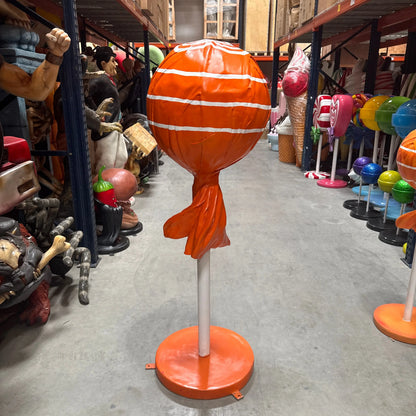 Large Orange Lollipop Statue R0356O-S070-PT