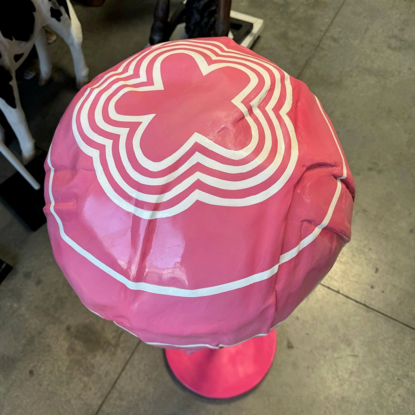 Large Pink Lollipop Statue