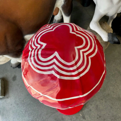 Large Red Lollipop Statue