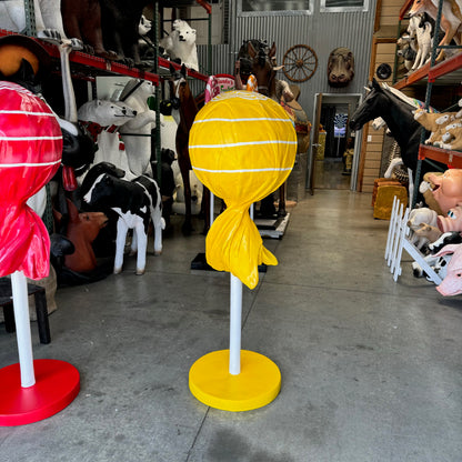 Large Yellow Lollipop Statue