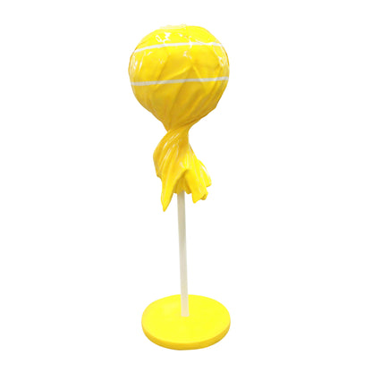 Large Yellow Lollipop Statue - LM Treasures Prop Rentals 