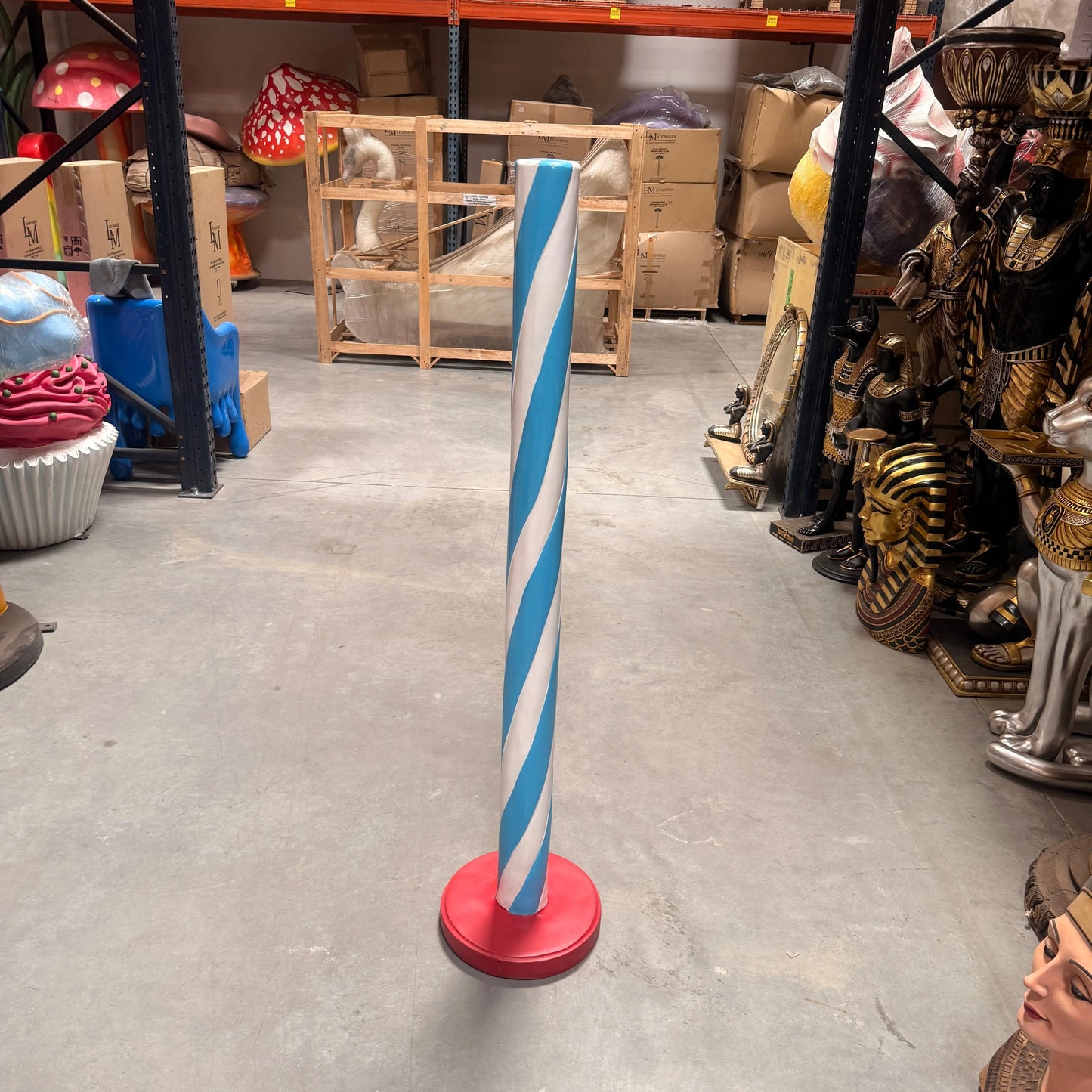 Blue Candy Stick Statue R0318B-S071-PT
