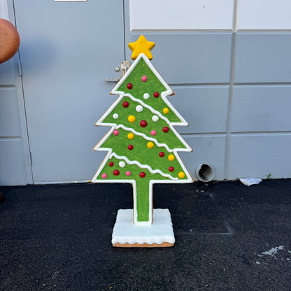 Small Gingerbread Christmas Tree Statue S0131-S097-PT