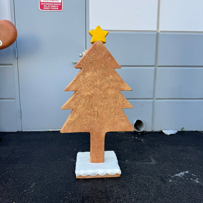 Small Gingerbread Christmas Tree Statue S0131-S097-PT