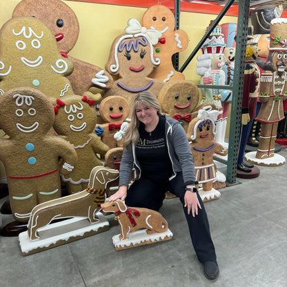 Small Gingerbread Dog Statue