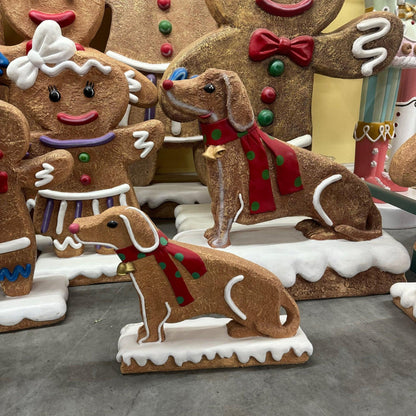 Small Gingerbread Dog Statue