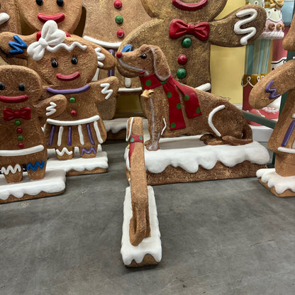Small Gingerbread Dog Statue