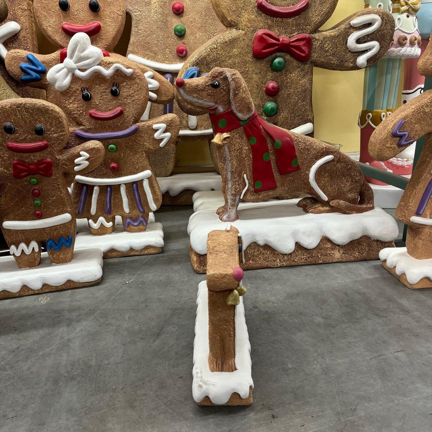 Small Gingerbread Dog Statue