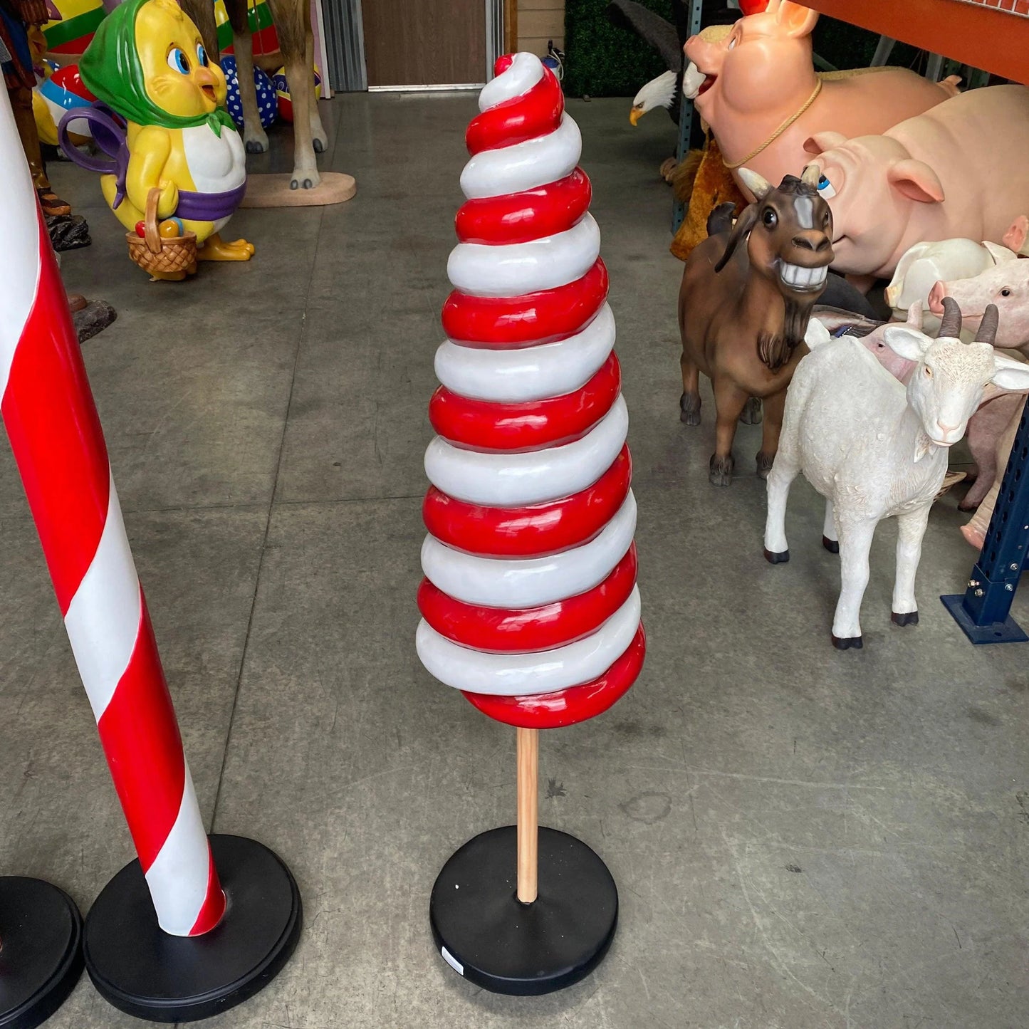 Small Red Cone Lollipop Statue