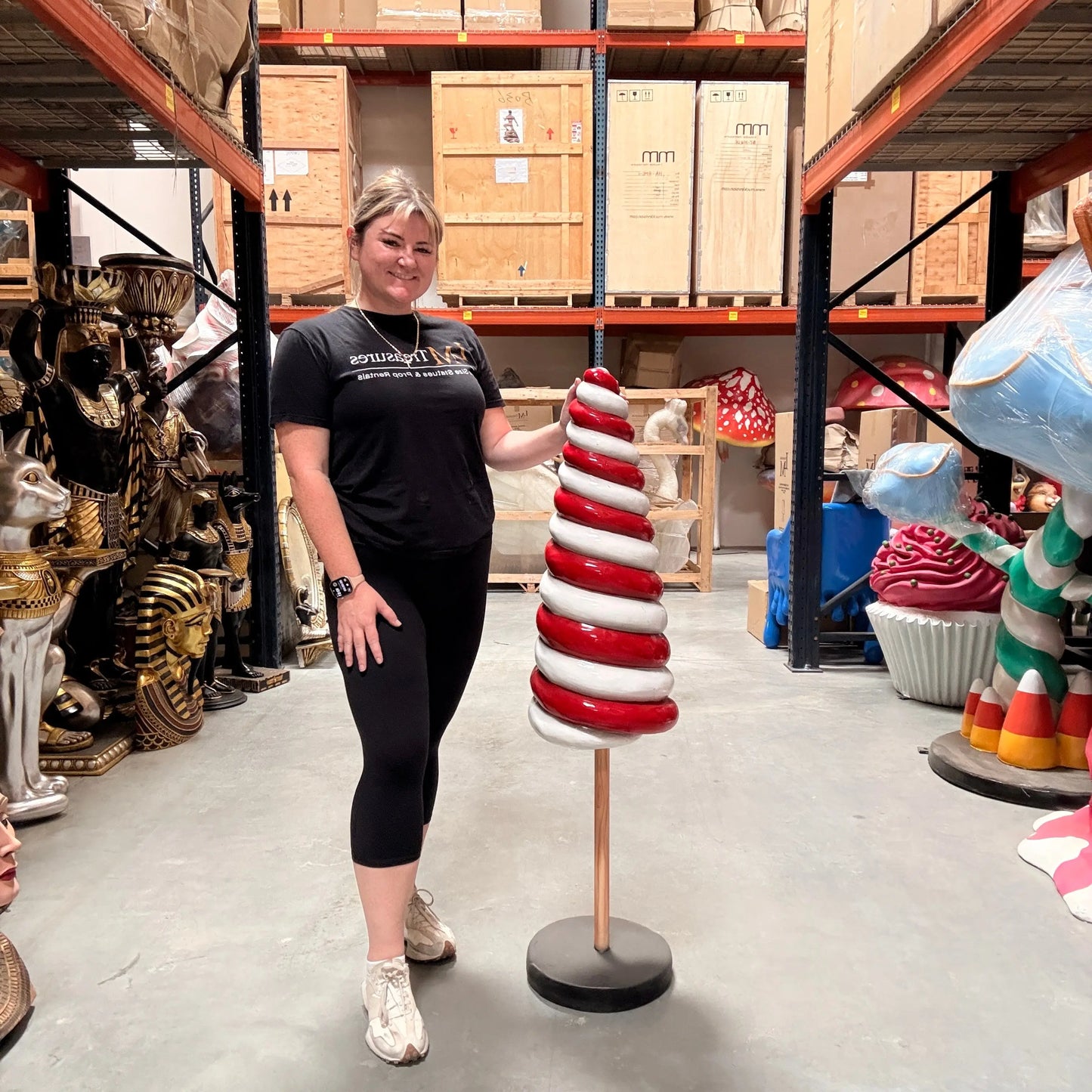 Small Red Cone Lollipop Statue R0289-S105-PT